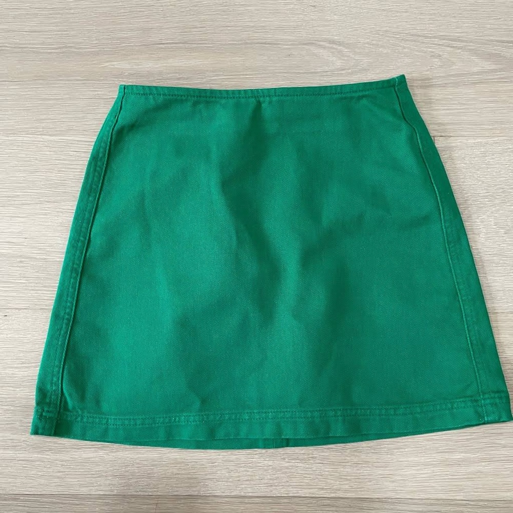Urban Outfitters bright green mini skirt